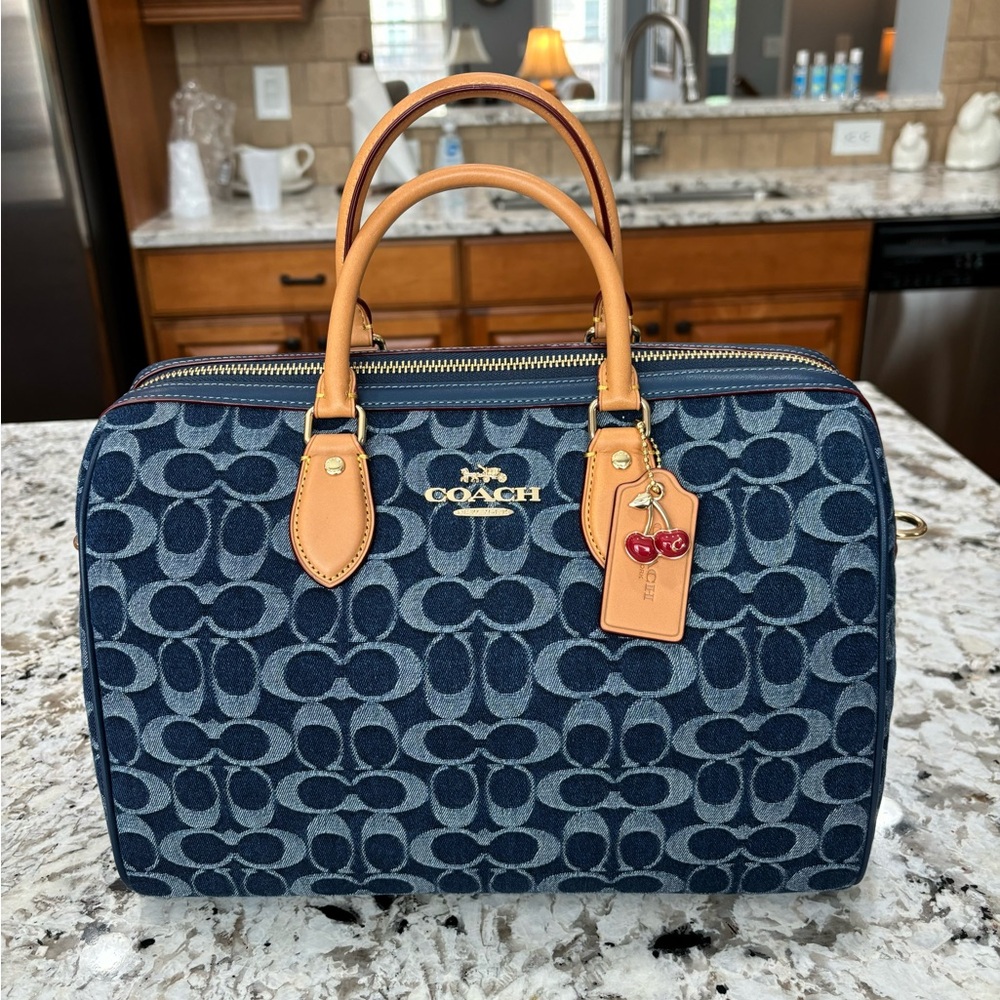 Coach Large Denim Rowan